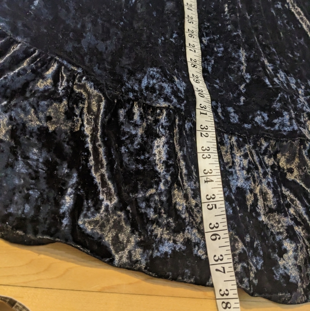 Crushed velour dress Black large - Picture 3 of 10
